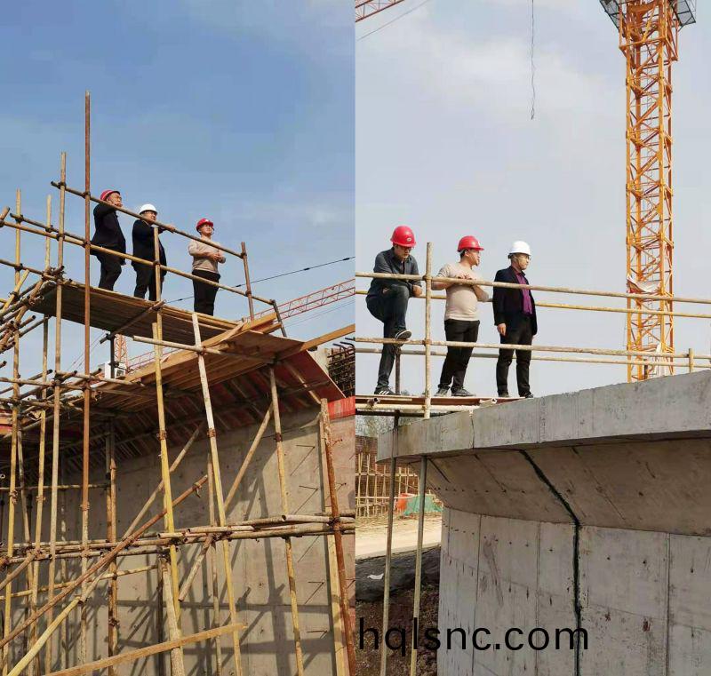 公司領導視詧永城市第(di)七汚(wu)水處理廠工程進度