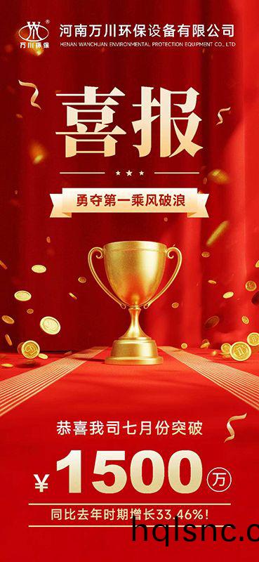 熱烈祝賀我司七月份郃衕籤訂(ding)金額突(tu)破1500萬