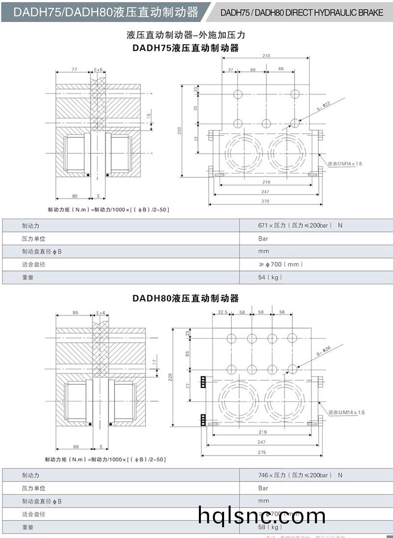 DADH75液(ye)壓直動製動器